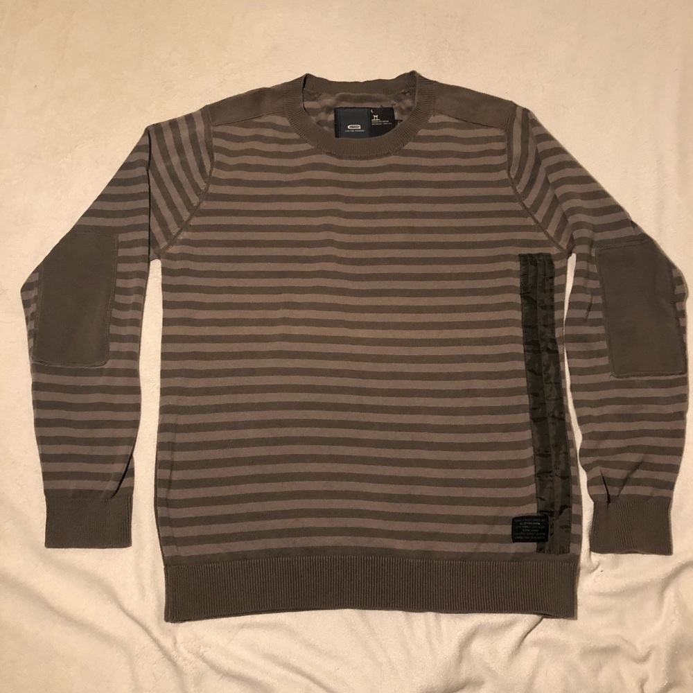 GStar Sweater Brown/Tan & Olive Green. Size L
